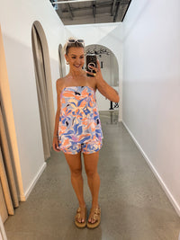 BY FRANKIE / FLORAL STRAPLESS SHORTS / 739-16