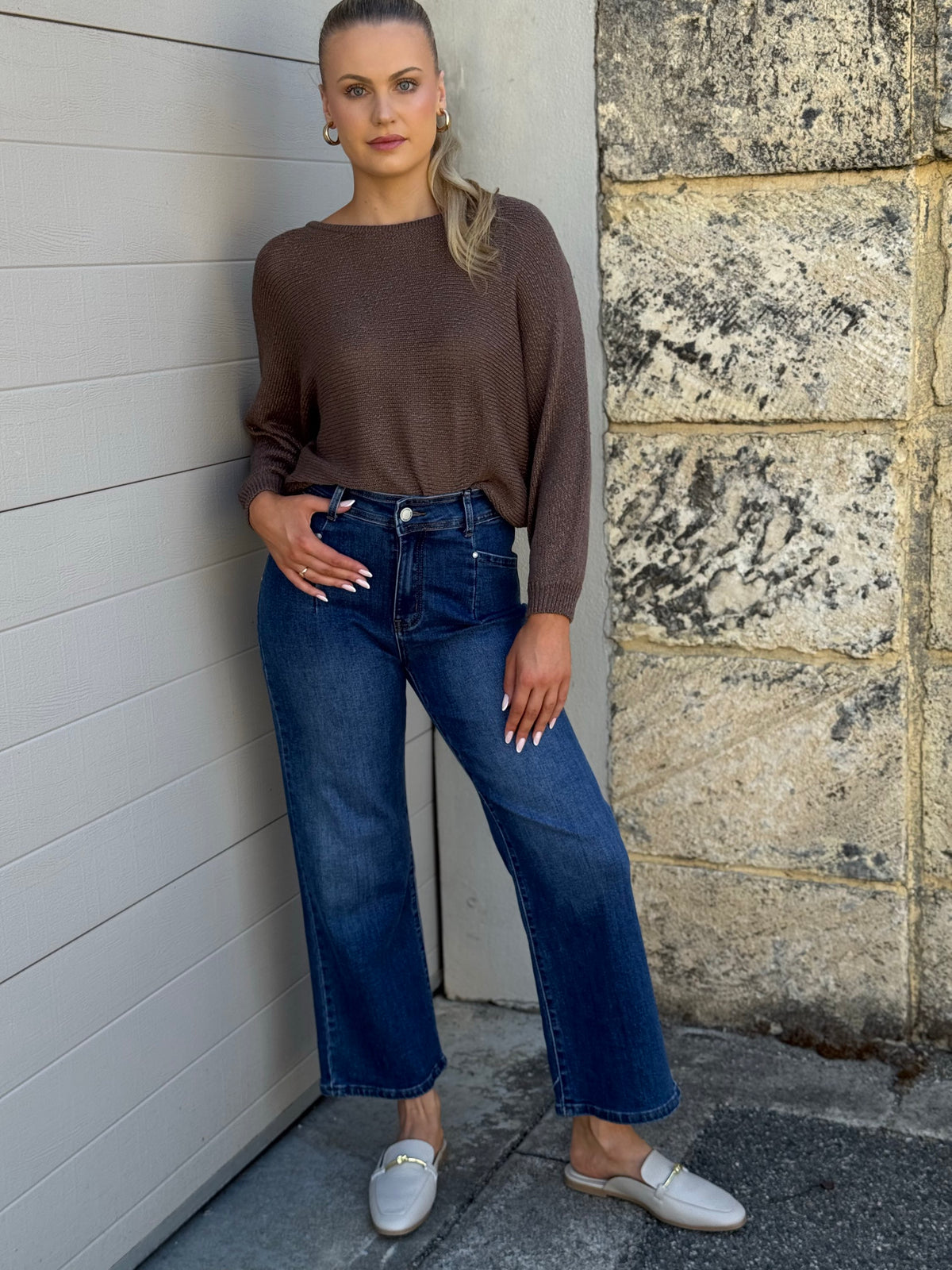 MOST / TAPE BOAT KNIT JUMPER / TAUPE  / PR16516