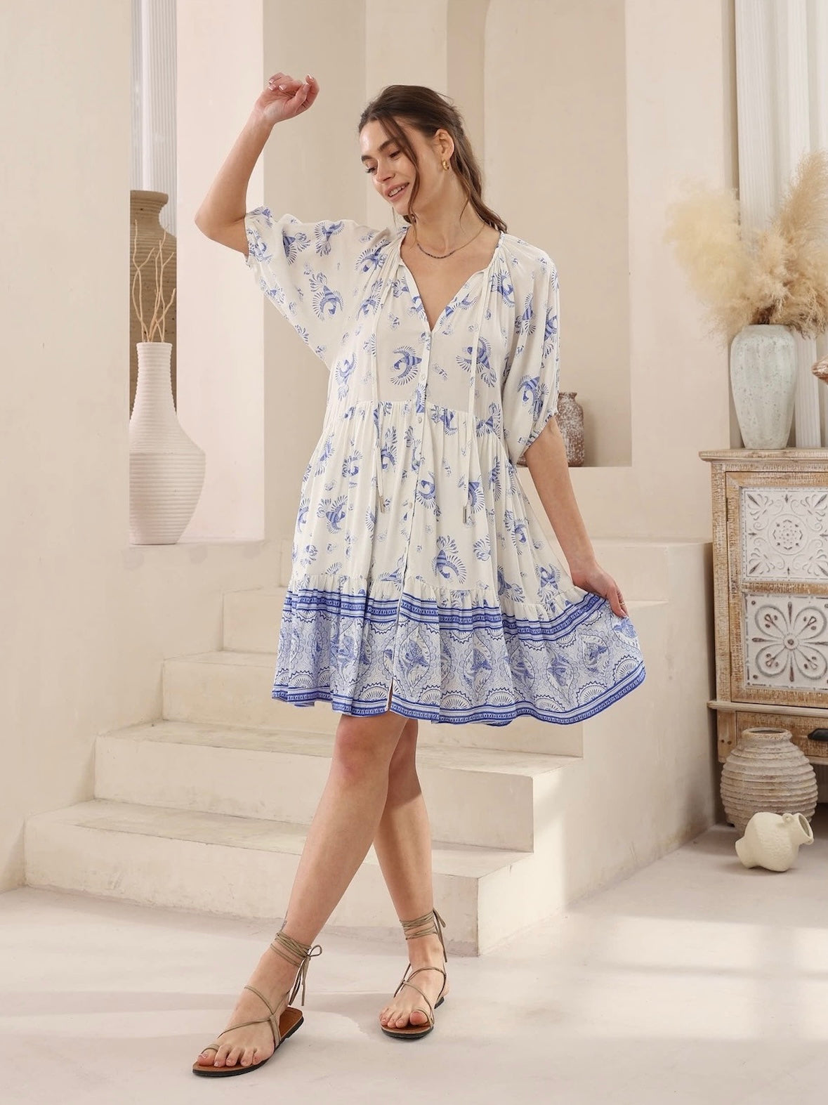 IRIS MAXI / BIRD DRESS / 201952A-3