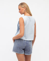 PAPER HEART / PLEAT TO PERFECTION TOP / BLUE / PH11919