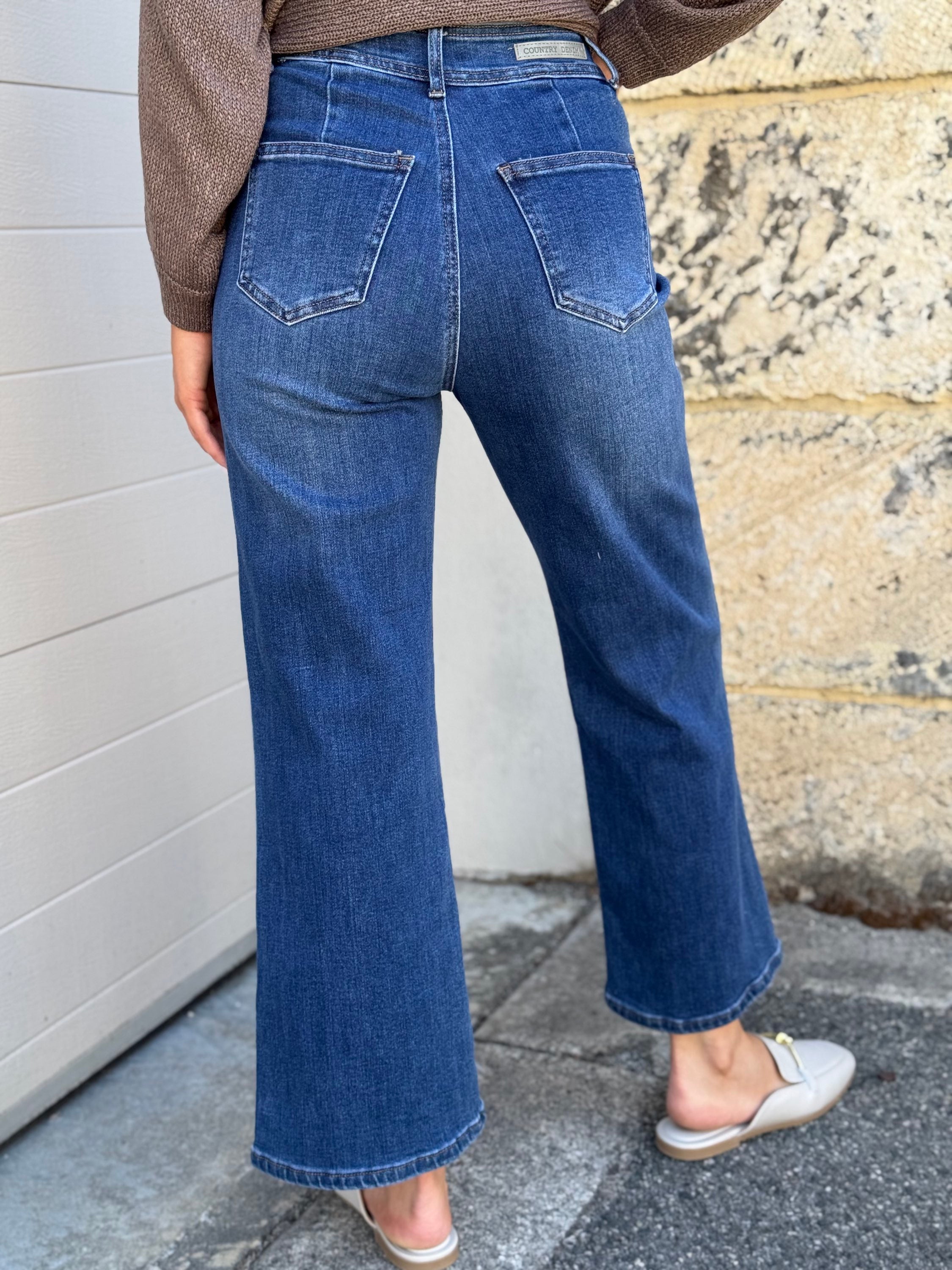COUNTRY DENIM / CAPRICE CROPPED JEAN / CGJ1492-D.BLUE