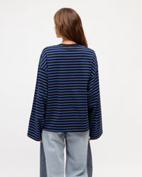 PAPER HEART / REMI STRIP LS TEE / PH14084 / NAVY- BLUE