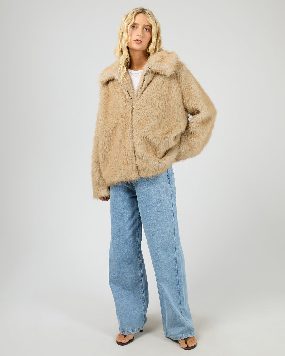 ALL ABOUT EVE / SABLE FAUX FUR JACKET / 6476292