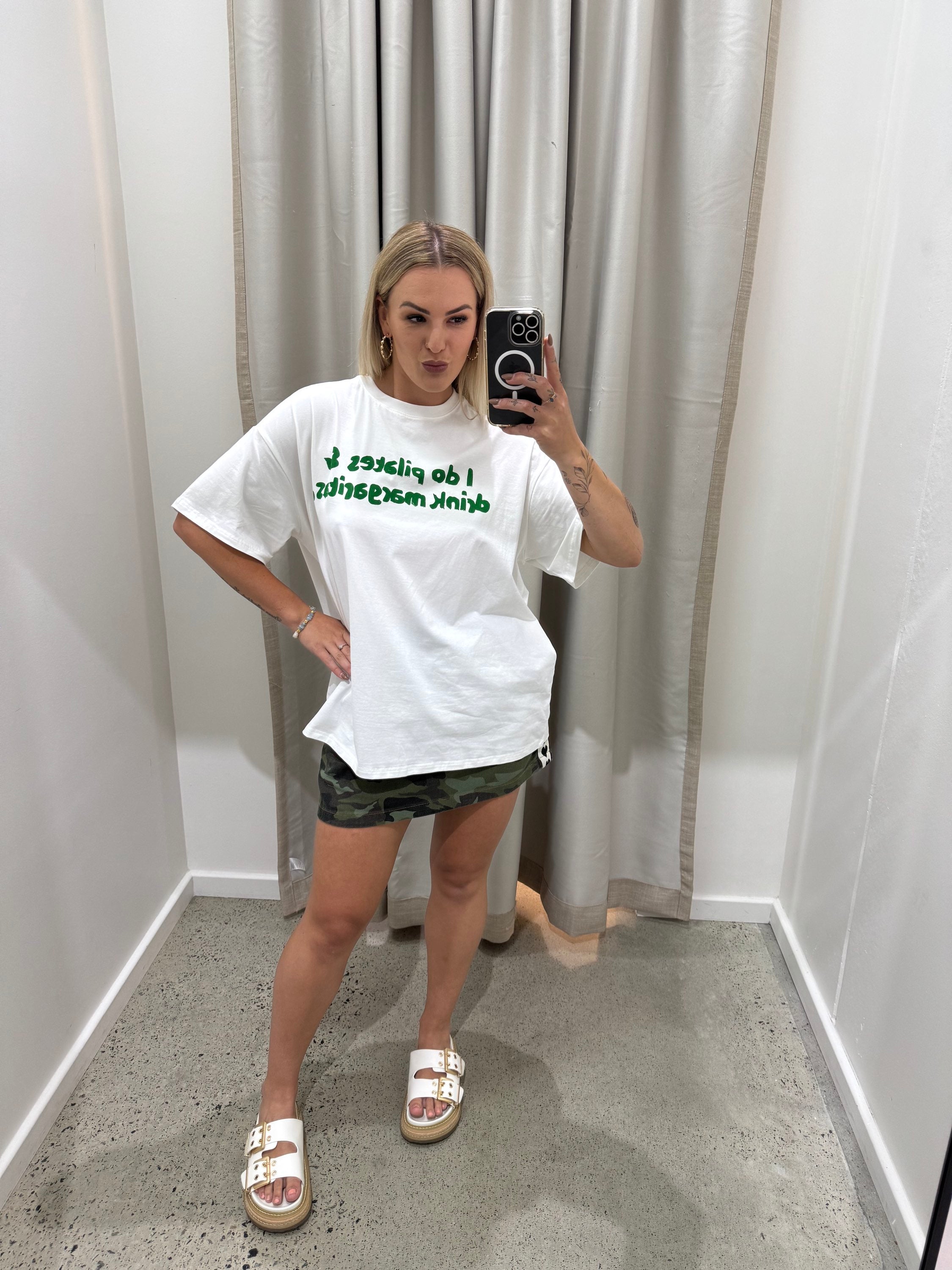BY FRANKIE / I DO PILATES & DRINK MARGARITAS TEE / 610-19