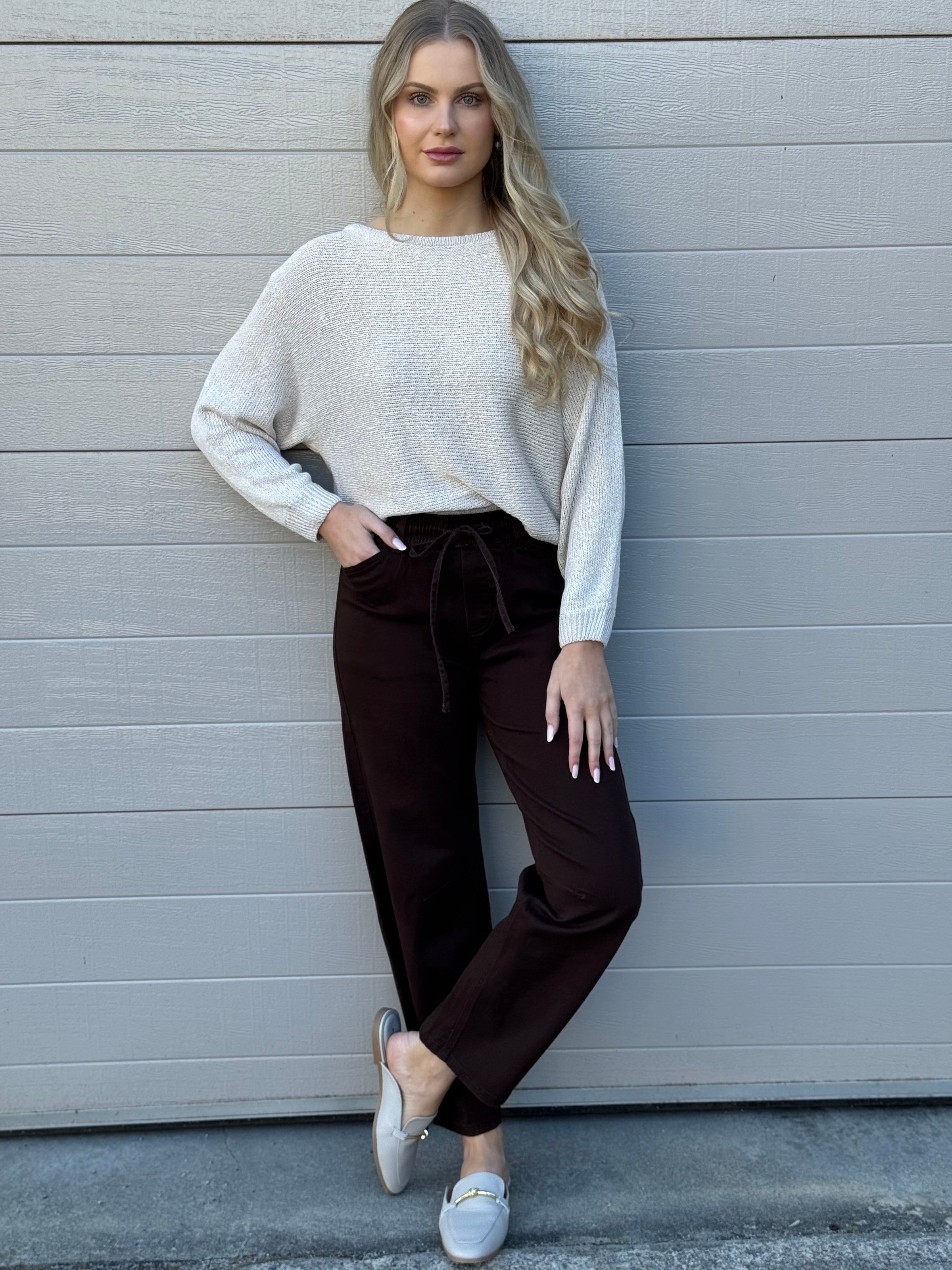 COUNTRY DENIM / JENNA STRETCH JOGGER / CHOC / CGJ1837