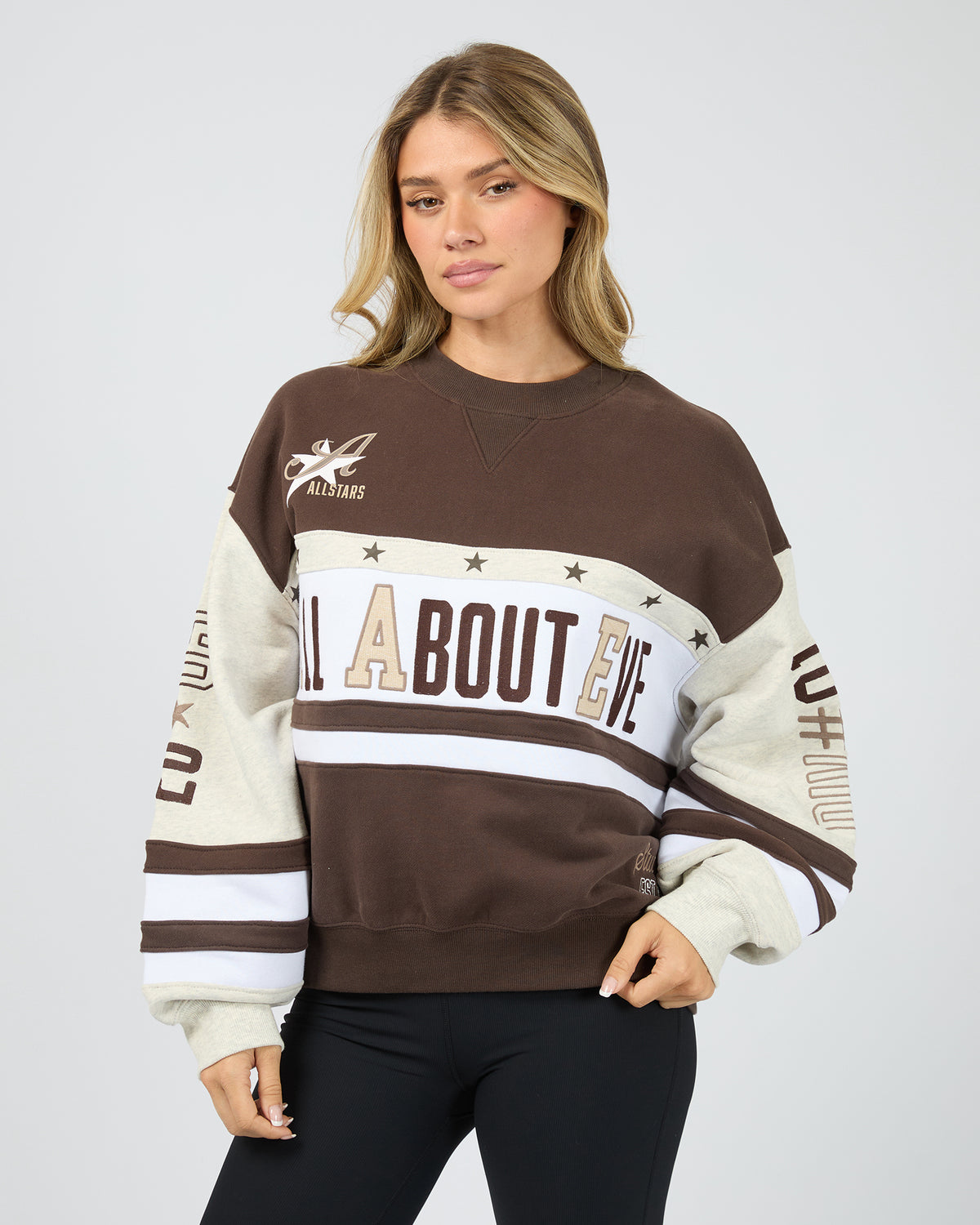 ALL ABOUT EVE / DIV ONE PANEL CREW JUMPER / 6477138.BRWN