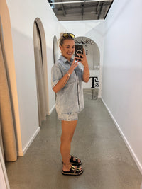 BY FRANKIE / LIGHT ACID WASH SHORTS / 999-7