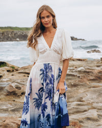 LABEL OF LOVE / INDIGO ISLAND MIDI DRESS / LOLE11066-7