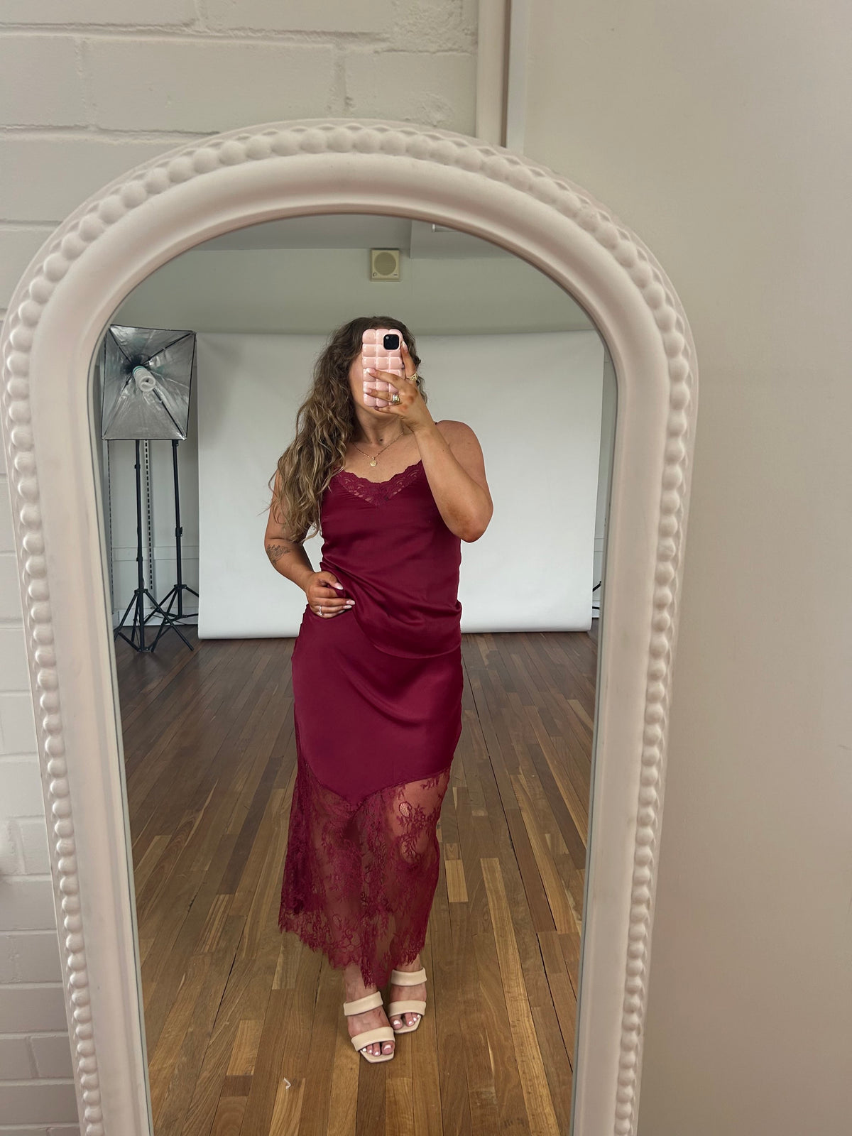 PAPER HEART / LIBERTY LACE SKIRT / BURGUNDY