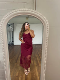 PAPER HEART / LIBERTY LACE SKIRT / BURGUNDY