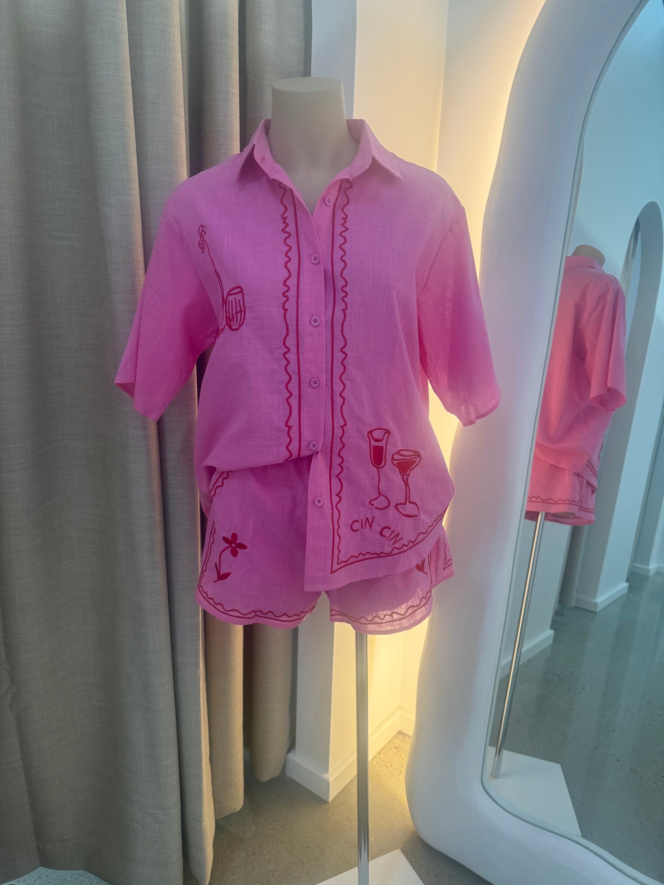 BY FRANKIE - CHIN CHIN SHIRT -PINK