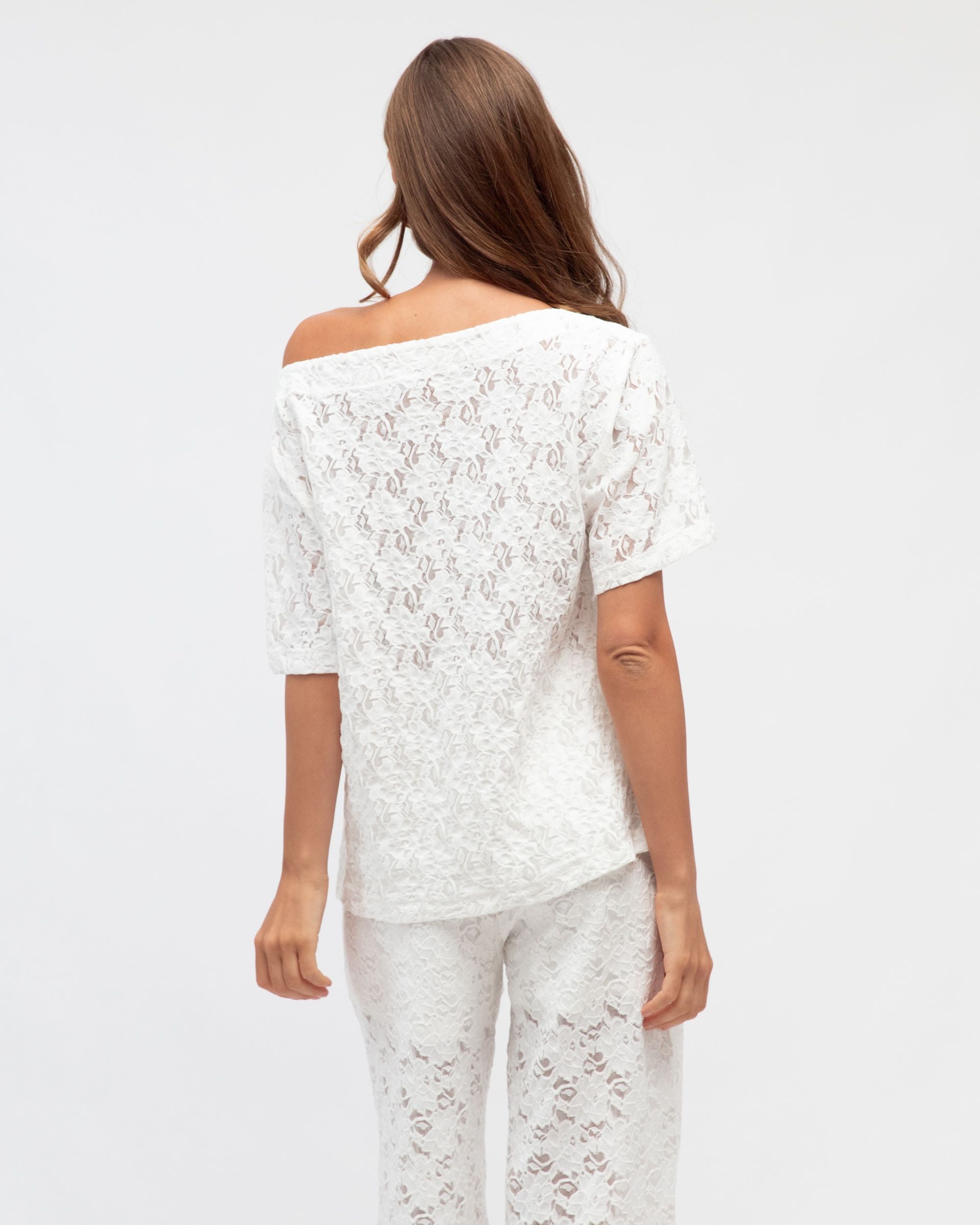 WHITE CLOSET / JENNA LACE TEE / IVORY/ TF10936-2